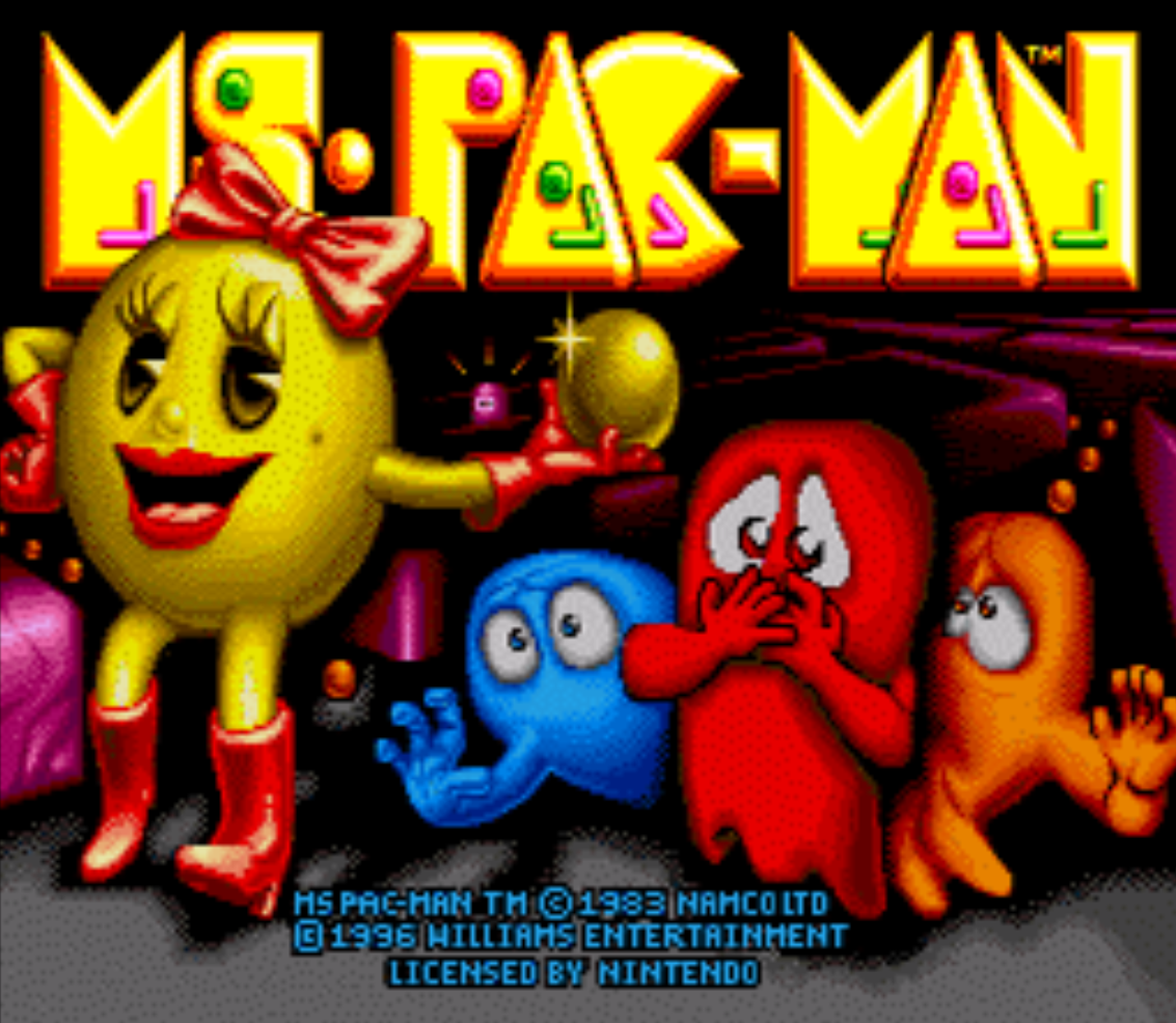 Ms Pac Man Title Screen